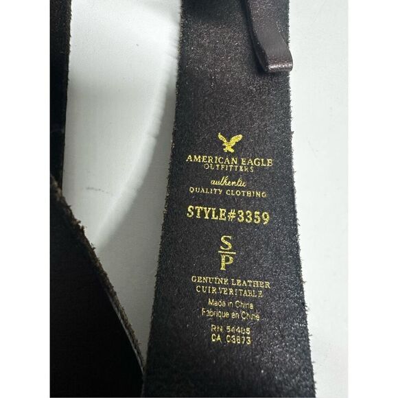 AMERICAN EAGLE OUTFITTERS Leather BELT Turquoise Stone Concho Buckle S - Picture 6 of 12